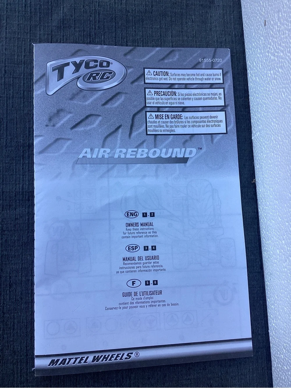 Vtg Tyco R/C Air Rebound Radio Controlled Car 2001 Mattel Wheels NIB